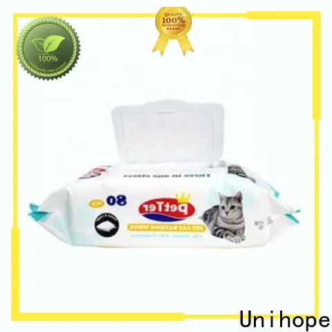 New Unihope wet tissue for dog Supply for cat cleaning