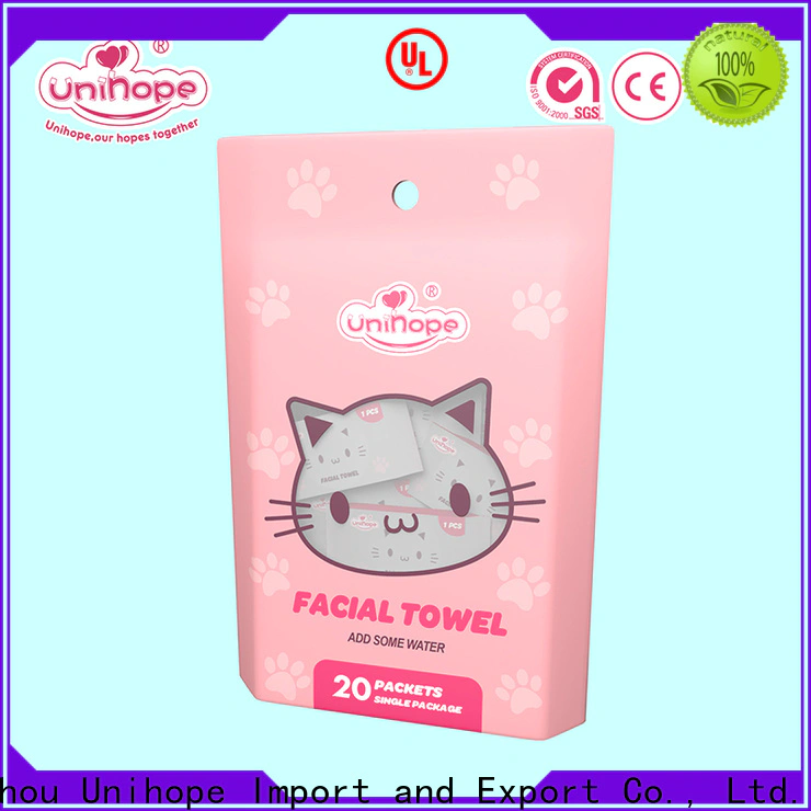 Unihope Latest Unihope best disposable face towels Supply for face cleaning