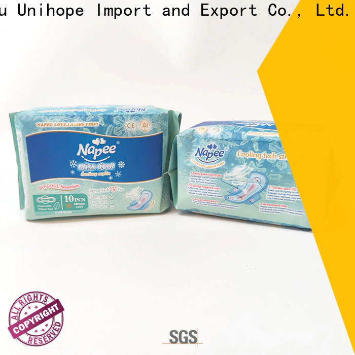Unihope night sanitary pads dealer for ladies