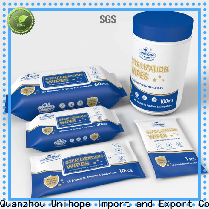 Unihope Wholesale disinfectant wipes for skin factory for department store