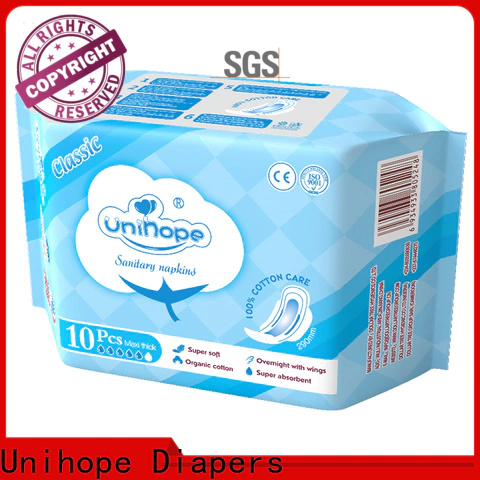 Unihope High-quality cotton sanitary pads company for ladies