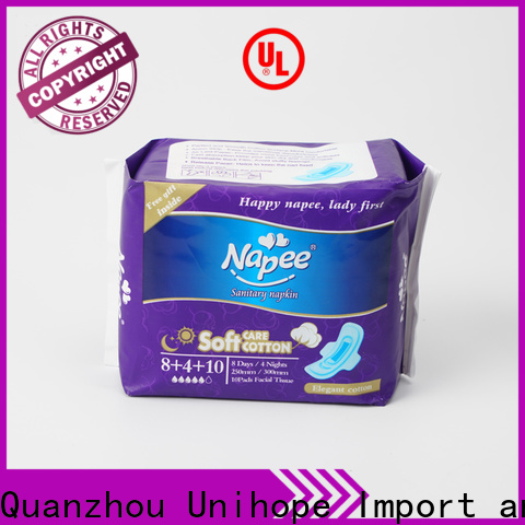 Unihope biodegradable sanitary pads Suppliers for department store