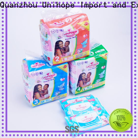 Unihope nature babycare diapers manufacturers for department store