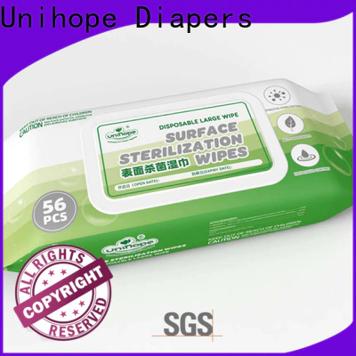 Unihope surface disinfectant wipes Supply for department store