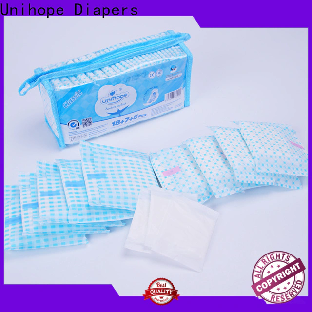 Unihope biodegradable sanitary pads bulk buy for ladies