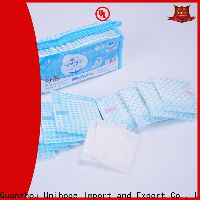 Unihope Custom best sanitary pads for sensitive skin factory for women