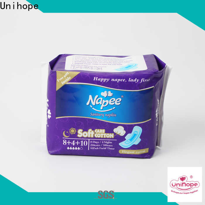 Unihope biodegradable sanitary pads bulk buy for department store