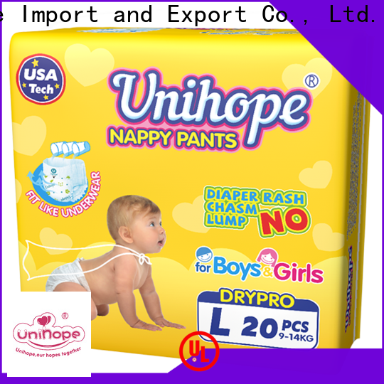 Unihope training pants diapers factory for baby care shop