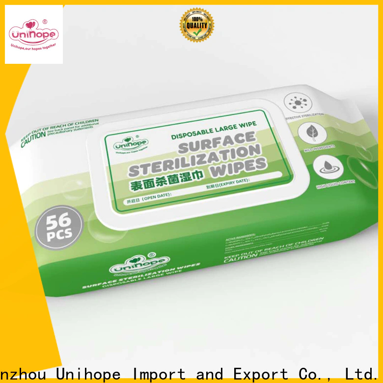 Unihope alcohol wet wipes factory for cleaning