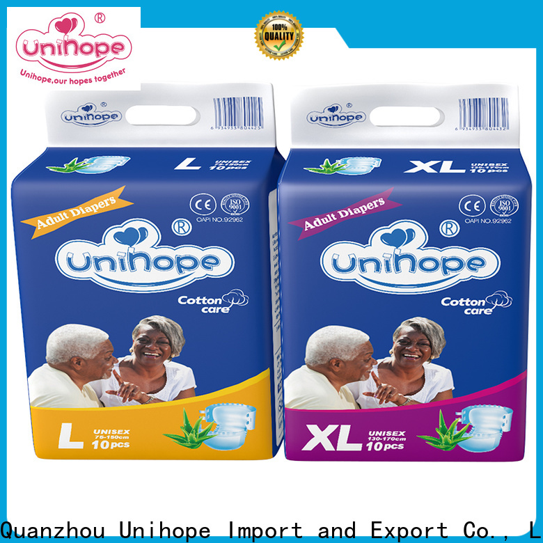 Unihope adult diapers with tabs Supply for elderly people