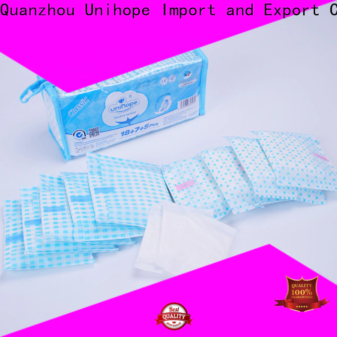 Unihope Latest Unihope eco friendly sanitary pads brand for department store
