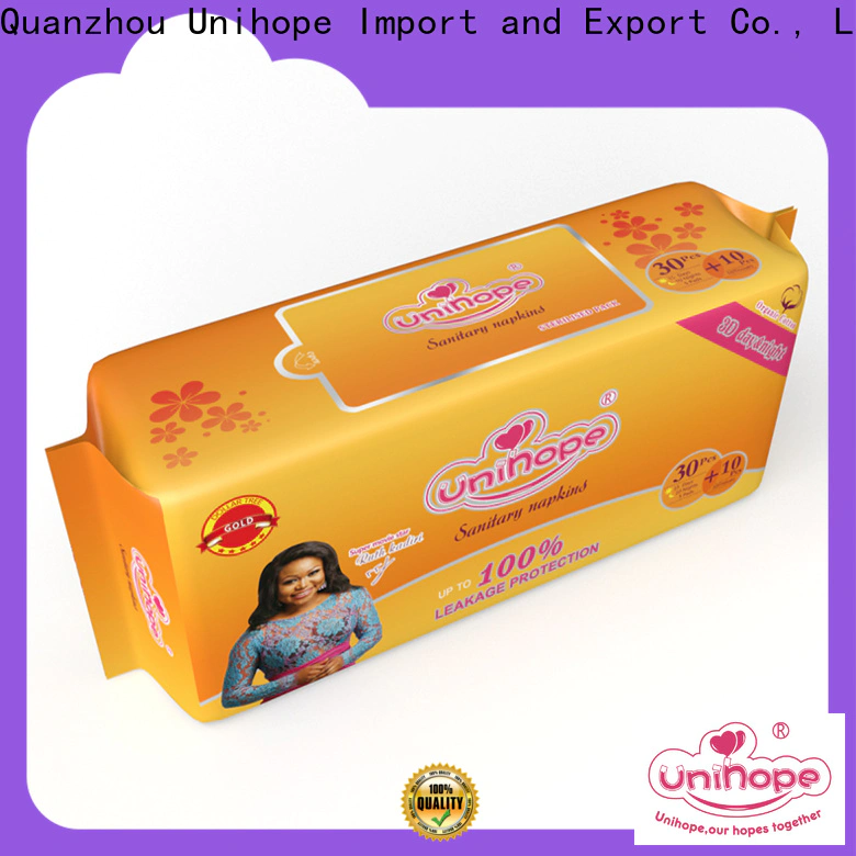Unihope High-quality Unihope bamboo disposable sanitary pads manufacturers for women