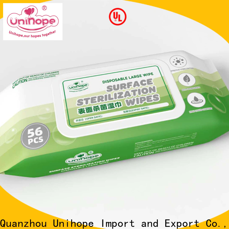 Wholesale Unihope alcohol based wet wipes brand for department store