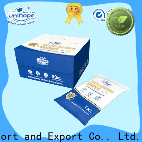 Unihope hand sanitizing wipes factory for supermarket
